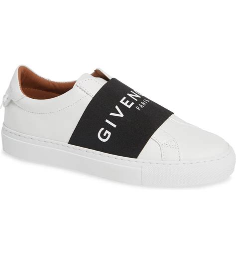 givenchy logo strap slip on sneaker|Givenchy black and white sneakers.